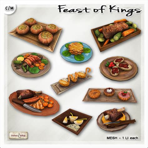 Second Life Marketplace - [V/W] Feast of Kings - Medieval Food Fatpack - Mesh Food