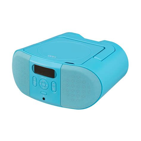 onn. Portable CD Player Boombox with Digital FM Radio - Teal - Walmart.com