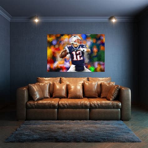 Tom Brady Art Tom Brady Canvas Tom Brady Painting Tom Brady | Etsy