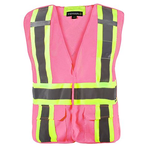 Hi-Vis 5-Point Tear Away Vest (Pink) SZ L/XL