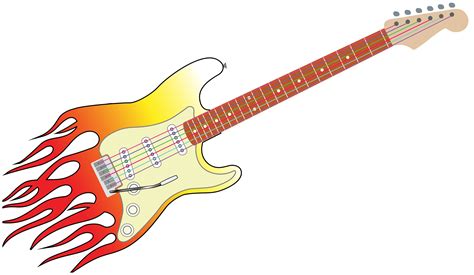 Flames guitar 1188699 PNG