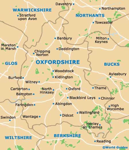 Oxfordshire County Tourism and Tourist Information: Information about Oxfordshire Area, UK