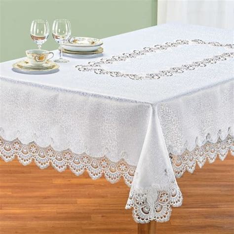 Exquisite All-Over White Lace Tablecloth-Rectangle - Walmart.com - Walmart.com