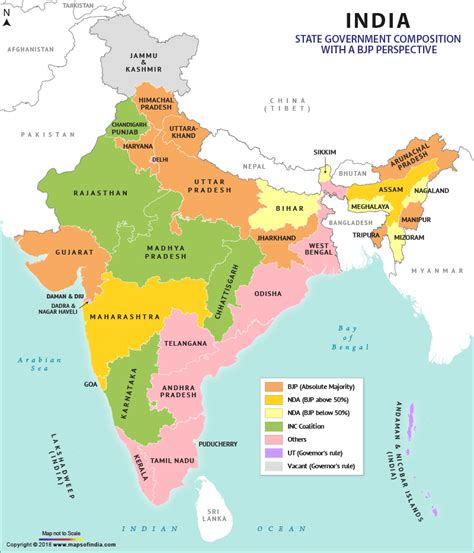 Bjp Party In India Map - United States Map