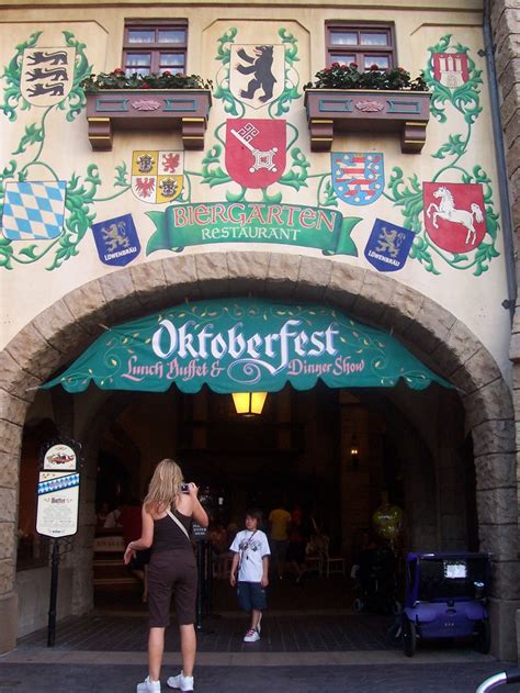 Oktoberfest Biergarten Restaurant in the Germany Pavilion at EPCOT | Oktoberfest, Epcot, Disney ...