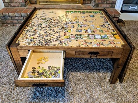 DIY Puzzle Table Plans | Etsy | Puzzle table, Game room family, Diy ...