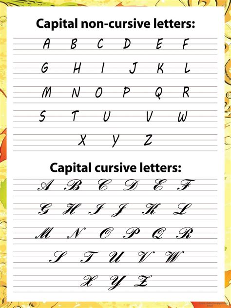 Cursive Handwriting Practice Letter A Through Z Uppercase Lowercase 358 Cursive Uppercase ...