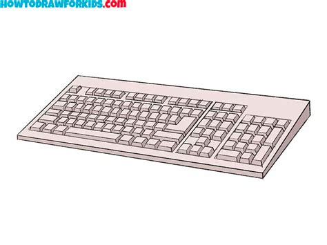 Computer Keyboard Drawing Cartoon