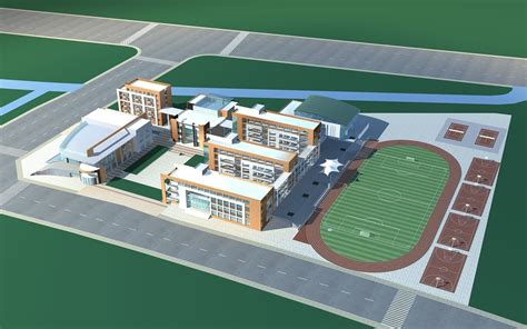 School Building 3D model | CGTrader