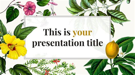 Amazing Botanical. Free PowerPoint Template & Google Slides Theme