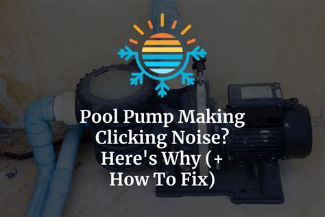 Pool Pump Making Clicking Noise? Here’s Why (+ How To Fix ...