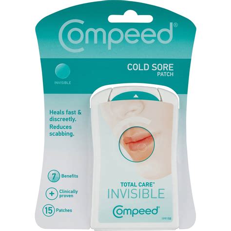 Compeed Cold Sore Patch Total Care Invisible 15pk | Woolworths