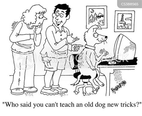 Teach An Old Dog New Tricks Cartoons and Comics - funny pictures from CartoonStock