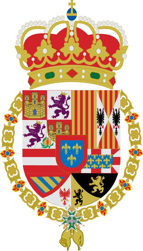 Escudos de España y sus monarcas, 1516-1813