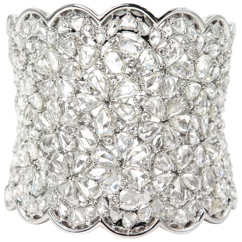 Diamond Wide Cuff Bracelet at 1stDibs | wide diamond cuff bracelet