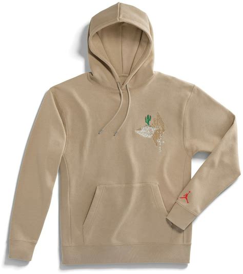 Travis Scott Cactus Jack x Jordan Pullover Hoodie Khaki/University Red ...