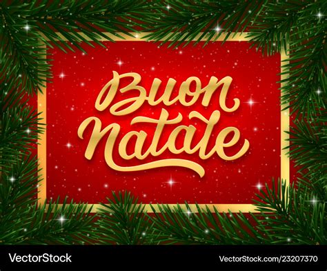 Merry christmas card design with italian text Vector Image