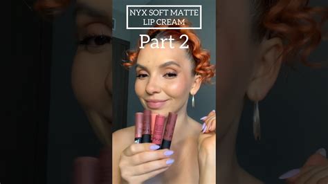 NYX SOFT MATTE LIP CREAM SHADES COMPARISON TUTORIAL/ makeup TUTORIAL ...