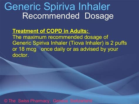 Generic Spiriva Inhaler for Treatment of COPD