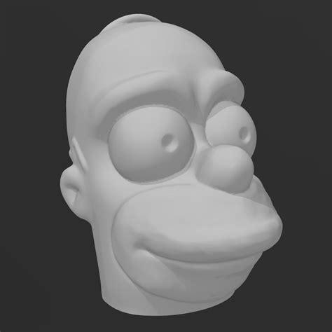 STL file Homer Simpson Head Bust Wall Art・3D printer model to download ...