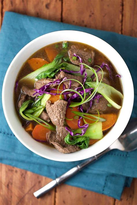 Chinese Five Spice Beef Soup with Bok Choy | Jessica Gavin