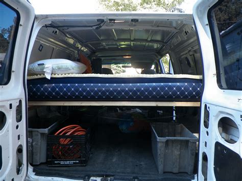 Building a Simple Removable Bed in Our Cargo Van | Camper beds, Minivan ...