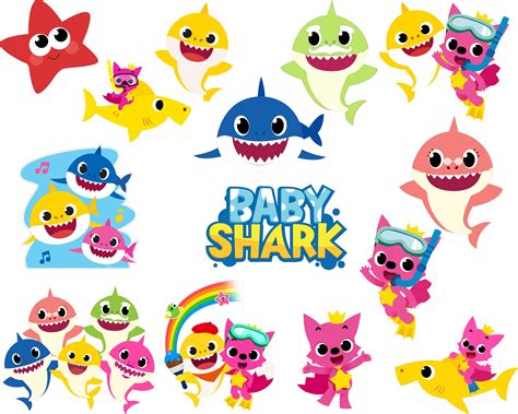 14 Pieces Baby Shark Png - Etsy