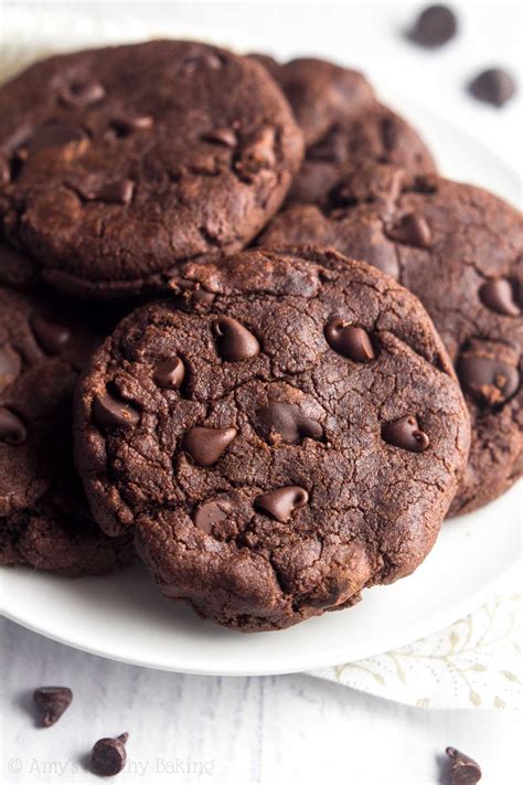 Triple Chocolate Peppermint Cookies | Amy's Healthy Baking