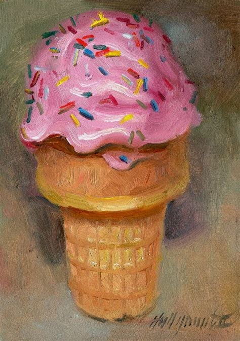 Ice Cream Cone Painting at PaintingValley.com | Explore collection of ...