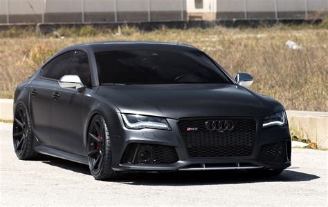 Matt Black Audi RS7 on Velgen Wheels