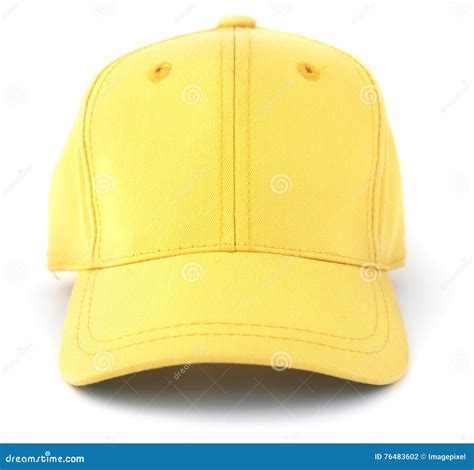 Yellow Baseball Cap stock photo. Image of object, headwear - 76483602