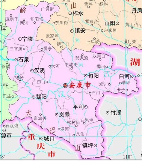 陕西安康地图县区地图,陕西安康版,安康县_大山谷图库