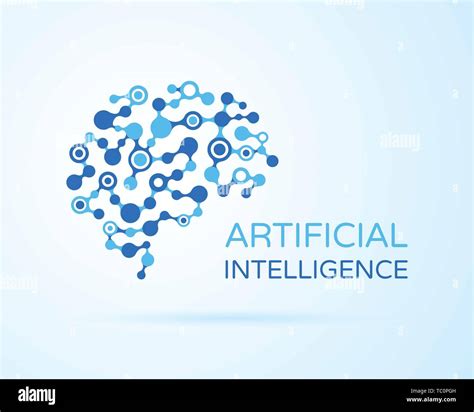 Artificial Intelligence (AI) vector logo. Artificial intelligence (AI), machine deep learning ...