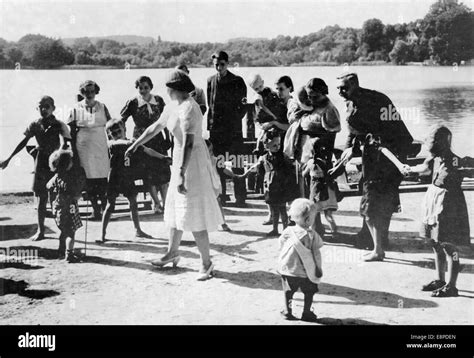 The Nazi propaganda picture shows Volksdeutsche refugees from Poland in a refugee camp in Buckow ...