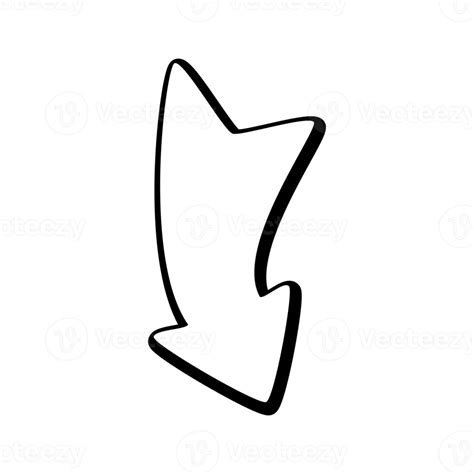 Cartoon drawing of arrow with transparent background. Comic type illustration png 12037706 PNG