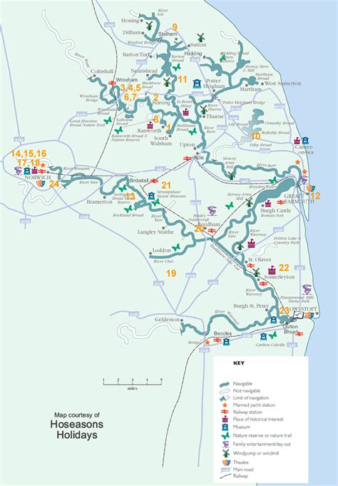 Norfolk Attractions Map