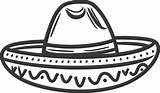 Mexican hat coloring Page 50283851 Vector Art At Vecteezy sketch template