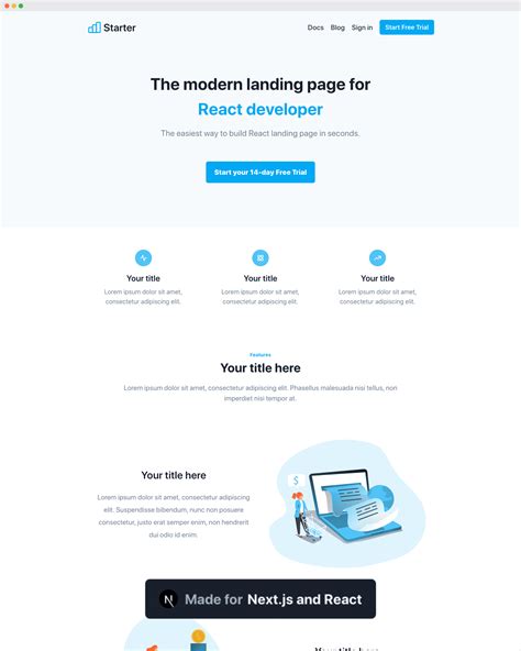 Next Js Landing Page Template With Tailwind Css Theme Demo Review ...