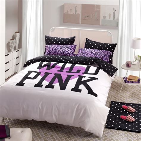 Hot Sale Love Pink Fashion Cotton Bed Sheets 3d Bedding Sets Bedding ...