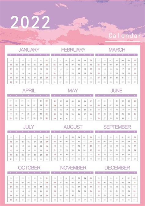 WORD of 2022 Simple Pink Calendar.docx | WPS Free Templates