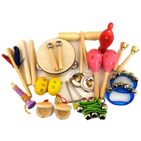 15 types Music instruments kit children preschool percussion musical toy instruments set-in Toy ...