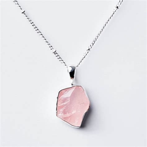 Raw Rose Quartz Necklace - Loving Compassion