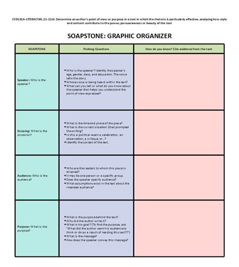 Free Editable SOAPSTone Graphic Organizer Examples | EdrawMax Online