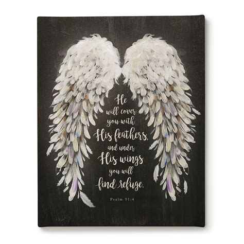 Personalized Planet He Will Cover You with His Feathers Psalm 91:4 Spiritual Charcoal Gray ...