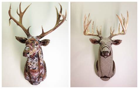 Artist makes life-sized faux taxidermy animals from upcycled fabric swatches | Inhabitat - Green ...