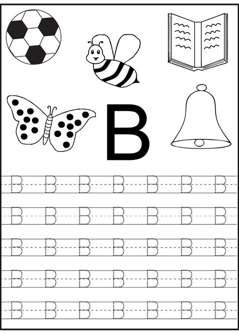 18 letter b worksheets for practicing kitty baby love - letter b ...