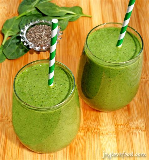 Spinach Banana Chia Seed Smoothies - Joy Love Food