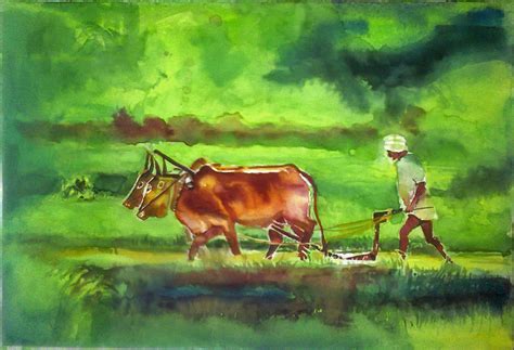 MY PAINTING DIARIES: Ploughing.