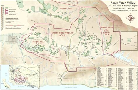 Santa Ynez Valley AVA map- maybe above fireplace | Santa ynez valley, Map, Wine education