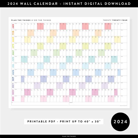 2024 Calendarpedia Printable Rainbow Calendar With Holidays